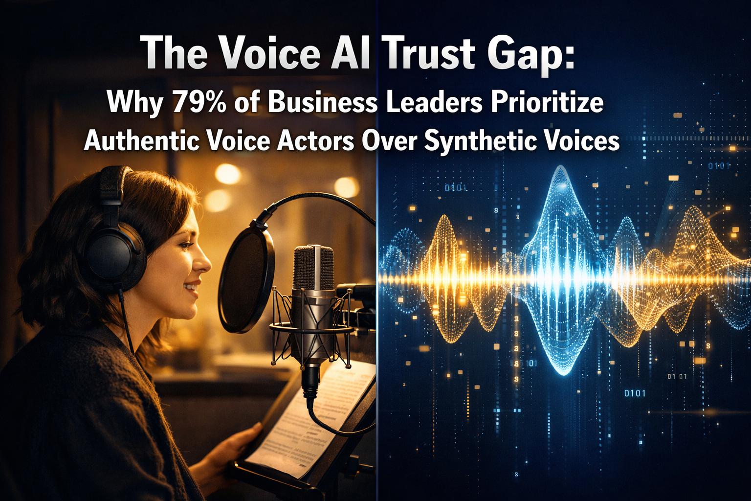 The Voice AI Trust Gap: Why 79% of Business Leaders Prioritize Authentic Voice Actors Over Synthetic Voices